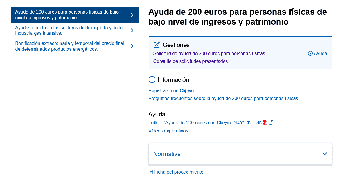 Cómo solicitar la ayuda de 200 euros del Gobierno